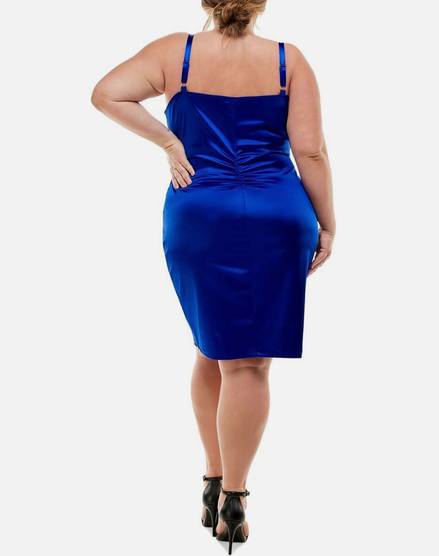 Emerald Sundae Satin Gathered Body con