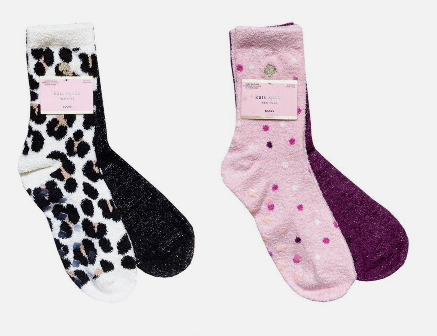 Kate Spade New York 2 Pairs Crew Socks Gift Box