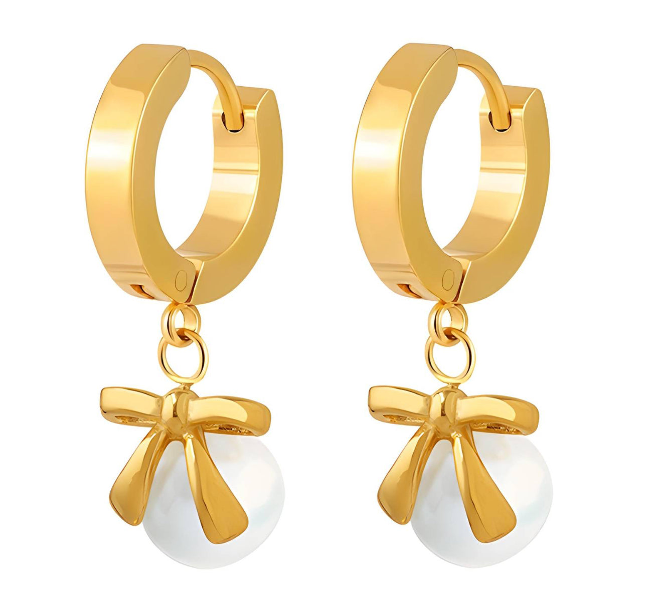 18K GOLD PLATED STAINLESS STEEL EARRINGS, INTENSITY