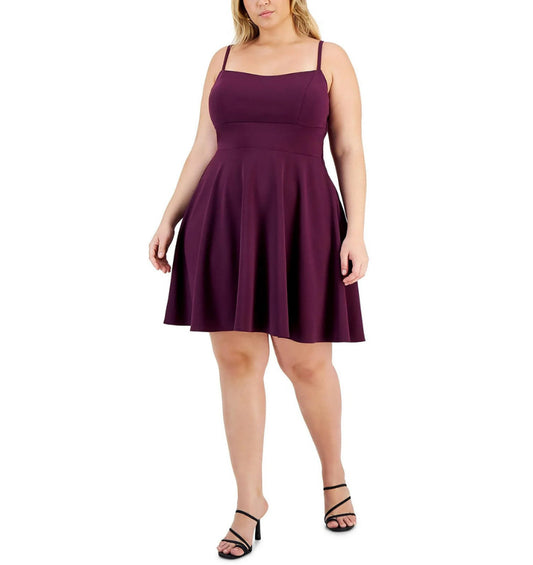 CITY STUDIOS LACE-BACK SKATER DRESS