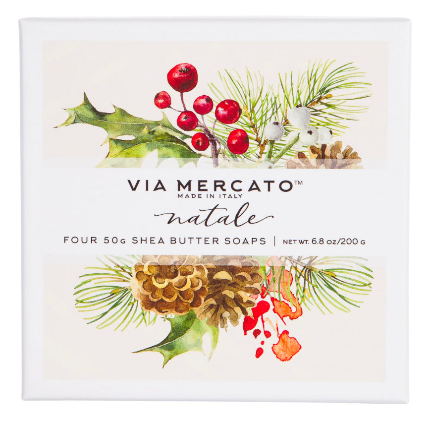 Natale Shea Butter Soap Boutique Luxury Gift Box (Set of 4, 50g Each)