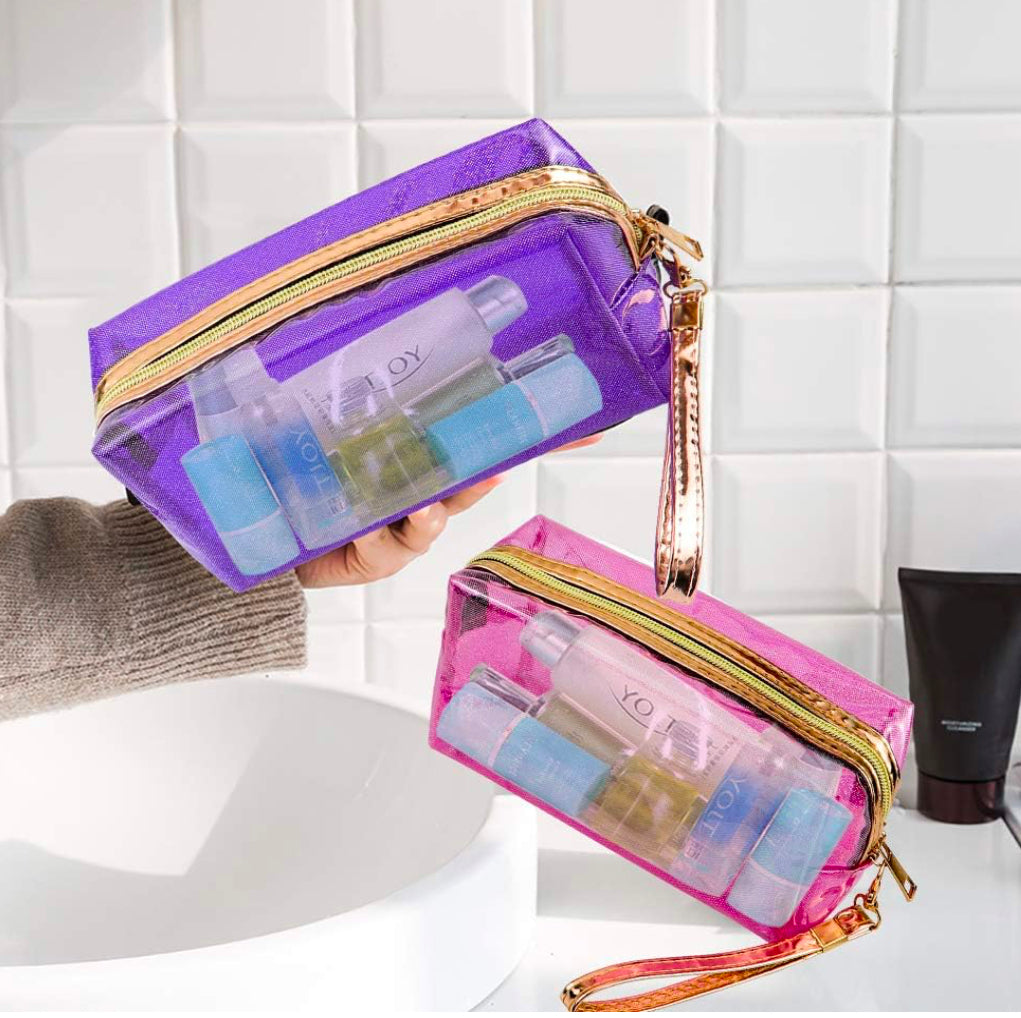 Waterproof Cosmetic Bag Portable Translucent Makeup Bag