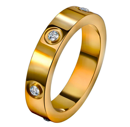 Gold ring 18K GOLD PLATED STAINLESS STEEL