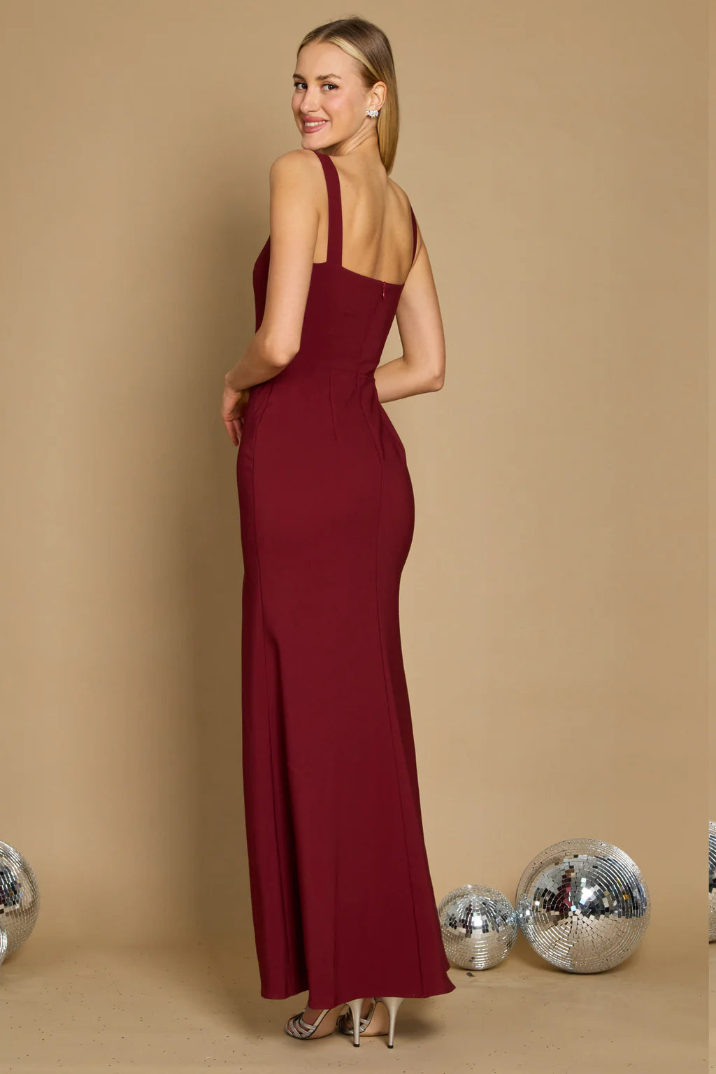 Dylan’s & David Long Formal Square Neckline Evening Dress