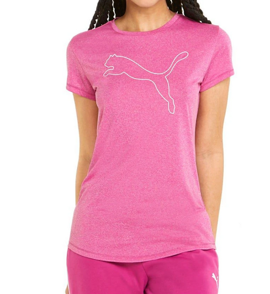 Heather Logo Crew Neck Short Sleeve T-Shirt