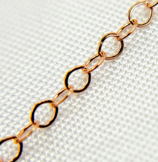 Rose Gold Filled Flat Cable Chain